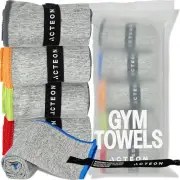 5packs Microfiber Quick Dry Gym Towel with Silver ION Odor-Free Absorbent Fiber