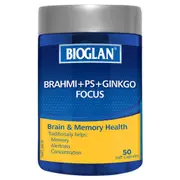 Bioglan Brahmi +PS + Ginko Focus 50 Capsules
