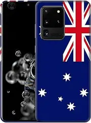 GlamCase for Samsung Galaxy S20 Ultra 5G, Samsung Galaxy S20 Ultra 5G Case - Australian Flag Printed Slim & Sleek Cute Plastic Protective Designer Back Phone Case/Cover for Galaxy S20 Ultra 5G