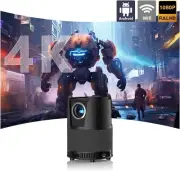 Portable Projector 4K with Bluetooth WiFi 6 Auto Focus, Mini Smart Projector ...
