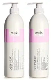 2x MUK DEEP MUK 1 Minute Ultra Soft Treatment 1000ml 1 Litre
