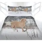 Just Home Winter Gallop Quilt Cover Set Double New