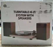 1 BY ONE Bluetooth Turntable HiFi System with Bookshelf Speakers