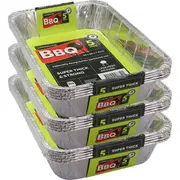 15pc Lemon & Lime 36cm Disposable Aluminium Foil BBQ/Oven Roasting/Baking Tray