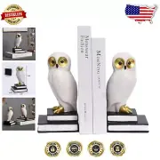Charming Owl Decorative Book Ends - Luxurious Resin Holders for Home Decor