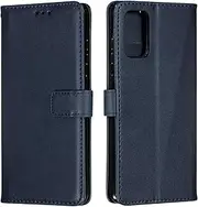 Compatible with Samsung Galaxy S20 5G Wallet Magnetic Closure Case Cover,Compatible with Samsung Galaxy S20 4G Flip Kickstand Case Blue