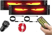 LED Devil Eye Light, LED Eyes for Trucks with Remote Control and APP Control, 2 PCS Colorful Eye Lamp Soft Screen for Car Windows, Car Flexible LED Screen, DIY Car Dynamic LED