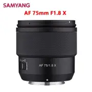Samyang 75mm F1.8 AF Auto Focus Full Frame Lens for Fujifilm Fuji X-mount Camera