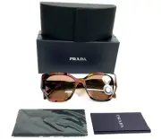 Prada Sunglasses SPR19Z 18N-10D Tortoise Cognac Begonia with Light Brown Lenses