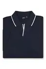 Hugo Boss Mens Navy Blue Open V-Neck Collar Pique Polo Shirt, XL XLarge HB-170
