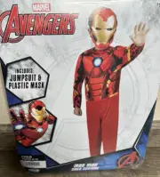 Marvel Avengers IRON MAN Child Costume Jumpsuit Mask Size Medium 8 10 Jazwares