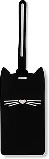 Kate Spade New York Black Cat Collection Travel Gear Featuring Id Clip, Umbrella, and Luggage Tag