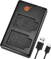 DSTE Fast Charging USB Dual battery Charger Compatible for Olympus Li-40B,LI-42B,FUJI NP-45,D-630 D-720 D-725 IR-300 FE-20 FE-150 FE-160 FE-190 FE-220 FE-230 FE-240 FE-250 FE-280 FE-290 Stylus 820 830