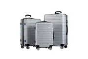 ZUNI 3PCS Luggage Suitcase Silver