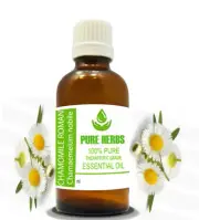 Pure Herbs Chamomile Roman 100% Pure & Natural Chamaemelum Nobile Essential Oil