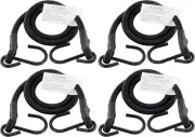 Bungee Cords with Hooks, 3/8 Inch Thick round Bungee Cord Heavy Duty Strong Hook