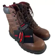 Wolverine W02353 8" Size 10 Meteor Leather Steel Toe Work Boot