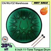6 inch 11-Tone Steel Tongue Drum Hand Pan Drums with Drumsticks Percussion