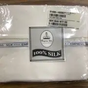 Vintage NOS Empress Silk 100% Silk Ivory Flat King Sheet