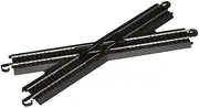 Bachmann Trains - Snap-Fit E-Z Track 30 Degree Crossing (1/Card - Steel Alloy Rail with Black Roadbed - HO Scale