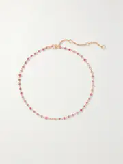 [SHAY] SHAY - 18-karat Rose Gold Sapphire Anklet - One size One size Gold