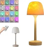 RippleGlow Dual-Mode Ambient Lamp – 16 Color RGB LED Water Ripple Projection Light, 2-in-1 Water Pattern Lamp, Remote & Touch Control, USB Rechargeable, for Bedroom, Parties, Decoration (16 Color)