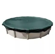 Circular Round 24’ Green Above Ground Swimming Pool Winter Cover + Wench & Cable
