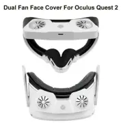 For Oculus Quest 2 VR Headset Dual Cooling Fan Face Cover Cushion Defog Cooler