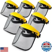 Amylove 6 Pcs Safety Face Shield with Mesh Weed Whacking Face Shield Mask Cha