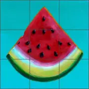 Tile Mural Backsplash Ceramic Libby Melon Fruit Kitchen Art SLA038