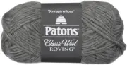 6 Pack Patons Classic Wool Roving Yarn-Grey 241077-77044