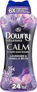 Downy Infusions In-Wash Laundry Scent Booster Beads, CALM, Soothing Lavender and Vanilla Bean, 24 oz