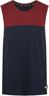 [Ridgeline] Mens Back Slider Singlet Top Navy Multi Medium