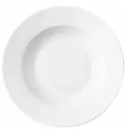 the cellar basics Rim Dinner Bowls - Set of 4 - White Porcelain