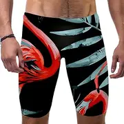 [FNETJXF] Mens Swim Briefs, Swim Briefs for Men, Flamingo Pink Flowers