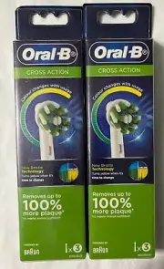 Oral-B Braun Cross Action Toothbrush Heads Refill - Pack Of 6. Freeship