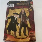 Pirates Caribbean Simplicity pattern 3644 Discontinued size A 7-14