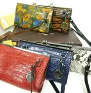 PATRICIA NASH Small purse VALLINA day to evening Leather Frame Crossbody Bag NEW