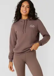 [Lorna Jane] Lotus Hoodie in Neutrals, Size - Small S Stone