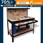 Workbench with Pegboard and Drawer Storage Organizer Tool Station Garage F 41769