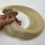 20" Hair Extensions Nano Rings Tip Halo Human Hair Extensions Remy Hair Extensions Double Drawn - 1g/s 50s/pack - (20" #60 White Blonde/Platinum Blonde)
