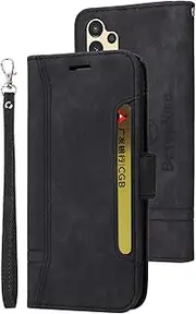 for Samsung Galaxy A13 4G/5G/A04S/M13 5G/A04 4G Flip Case, PU Leather Wallet Case with Card Slots, Magnetic Closure, Kickstand, Black