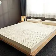 Organic 100% Natural Latex Mattress Topper Breathable & Comfortable Durable 10cm Thick 90x190cm
