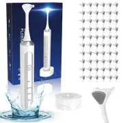 Electric Flosser with 4 Speeds + 60 Replacement Heads - Vibration Flosser Rec...