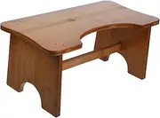 OFFIGAM 1pc Solid Wood Toilet Footstool for Adults Sturdy Step Stool for Bathroom Potty Training Comfortable Footrest Design Easy to Clean Maintain
