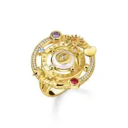 Genuine THOMAS SABO Cosmic cocktail ring with half-ball and stones