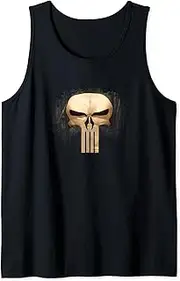 [Marvel] Punisher Jungle Themed Skull Vintage Chest Logo Tank Top