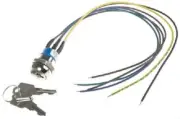 Apem JD SERIES KEY SWITCH JD9O126W 4A 28VDC 2-Way DPST Latching, Key Trapping