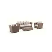 Coco 3+1+1 Seater Outdoor Wicker Lounge With Coffee Table