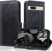 Case for Google Pixel 8A Cases Wallet Case Cover, Pixel 8A Case Shockproof Durable PU Leather Flip Cover with Card Holder Google Pixel 8A Anti-Theft Brush Protective Case Google Pixel 8A Cover - Black